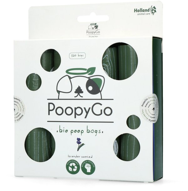 PoopyGo Eco Umweltfreundlich 120 St. (8 Rollen x15 Beutel) Lavendel
